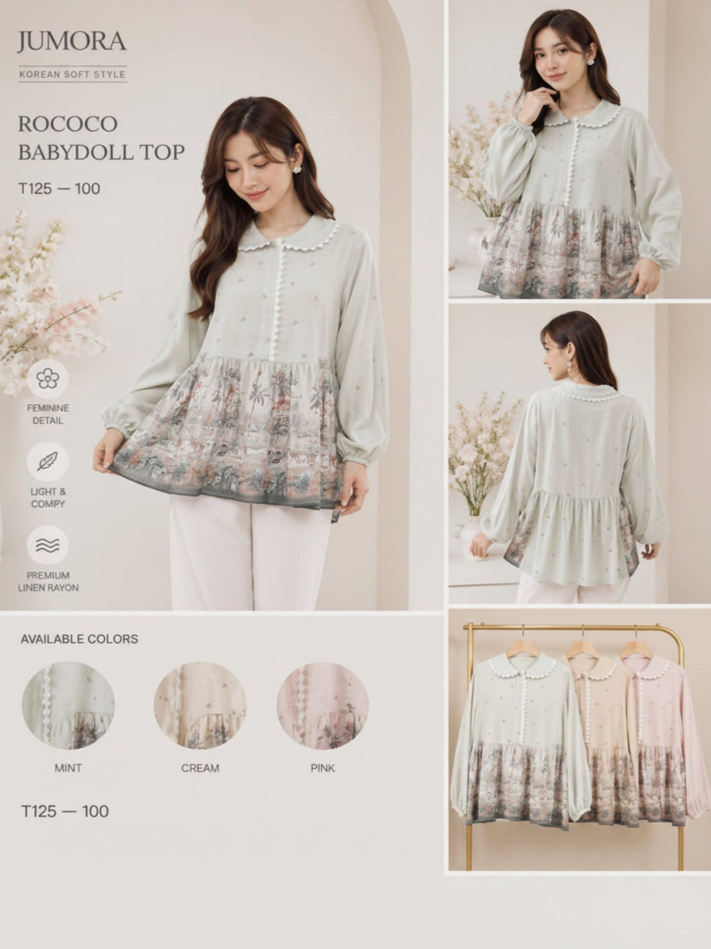 ROCOCO BABYDOLL TOP - KOREAN WEAR