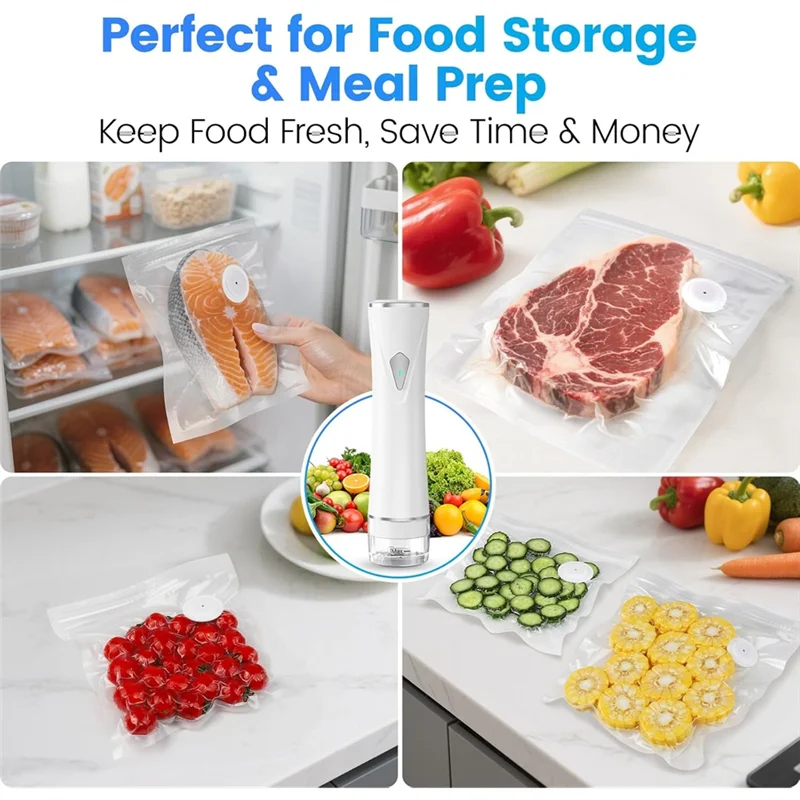 Wireless Handheld Vacuum Sealer with Visible Tank