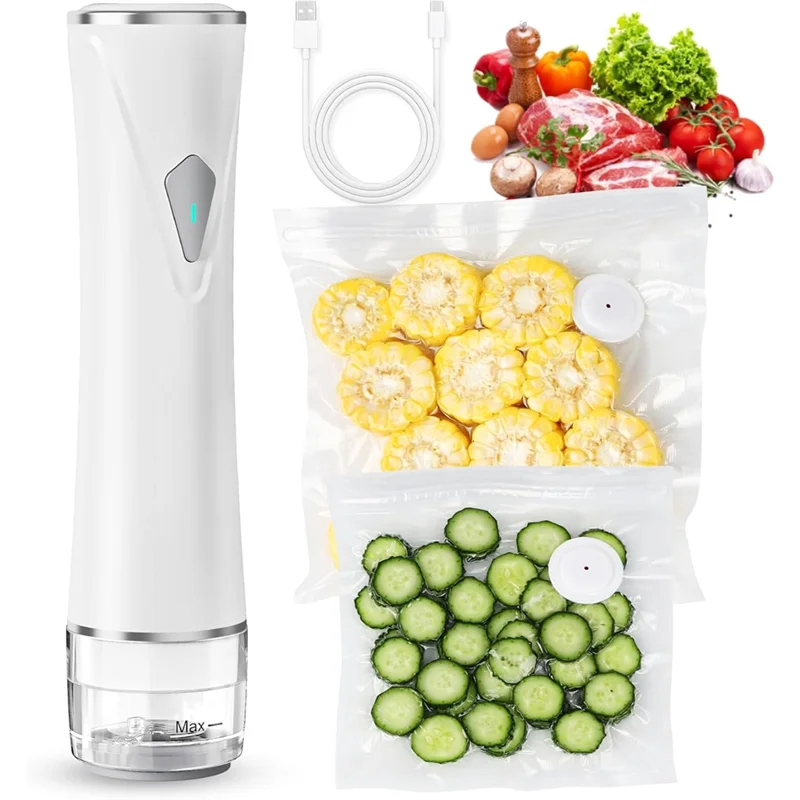 Wireless Handheld Vacuum Sealer with Visible Tank