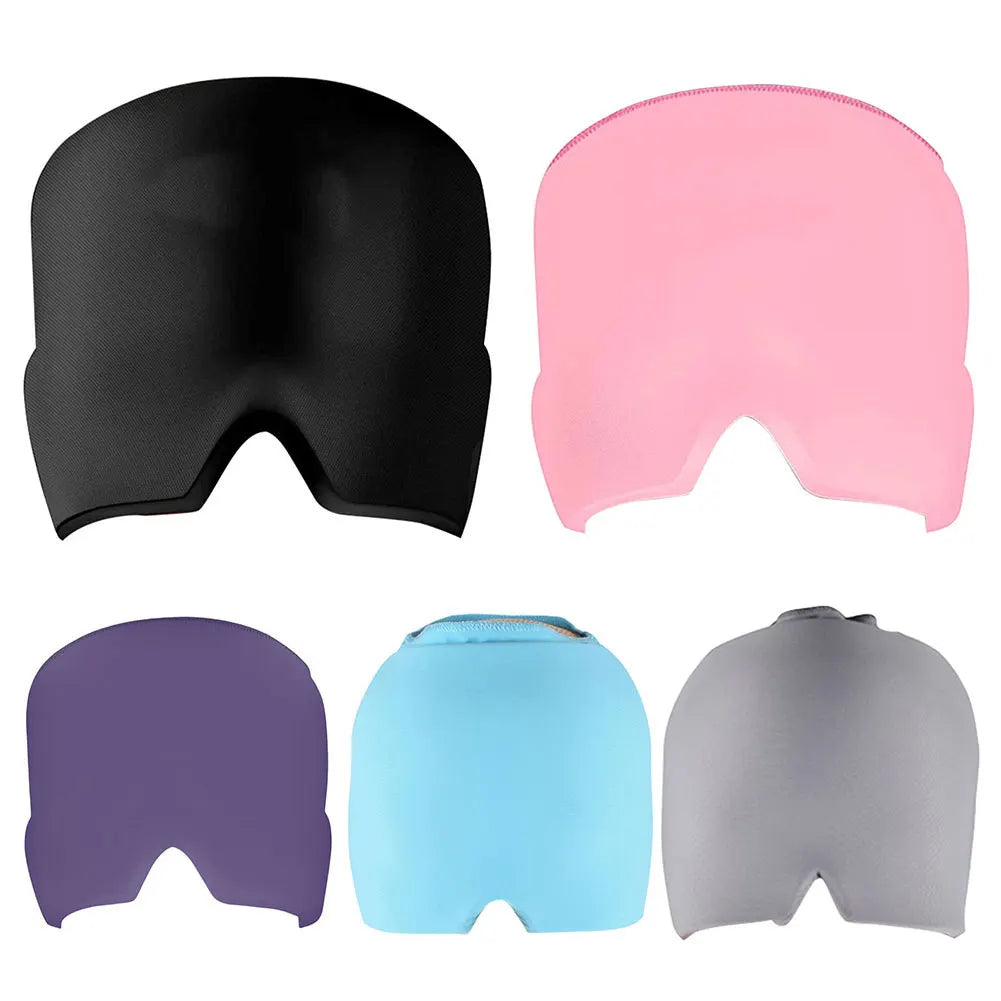 Gel Ice Headache Migraine Relief Hat Cold Compress Therapy Cap Ice Head Wrap Pack Eye Mask For Pressure Relieve Pain Ice Hat