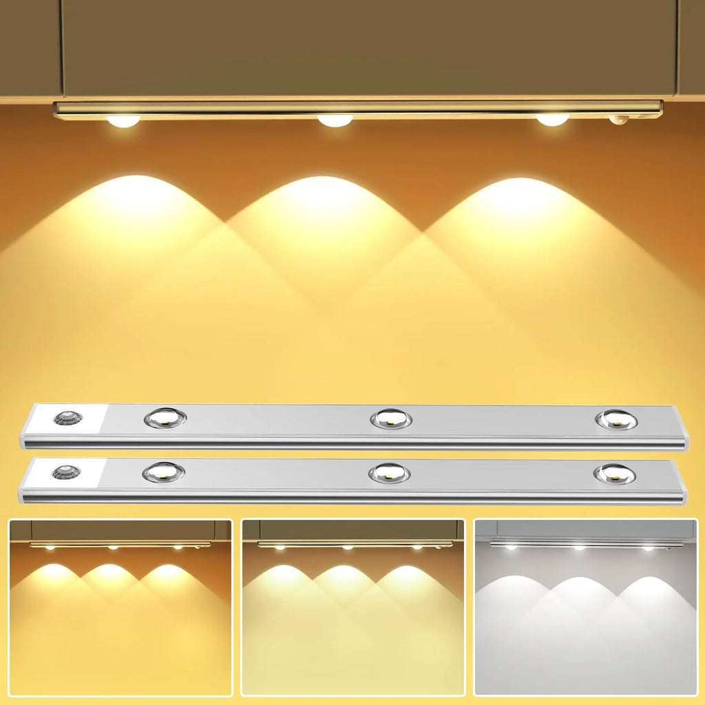 Rechargeable LED Under-Cabinet Light Bar – Dimmable, Motion Sensor & Touch Control.
