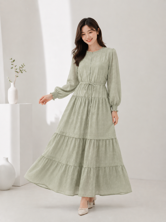 JACQUARD DANDELION FROCK - KOREAN WEAR