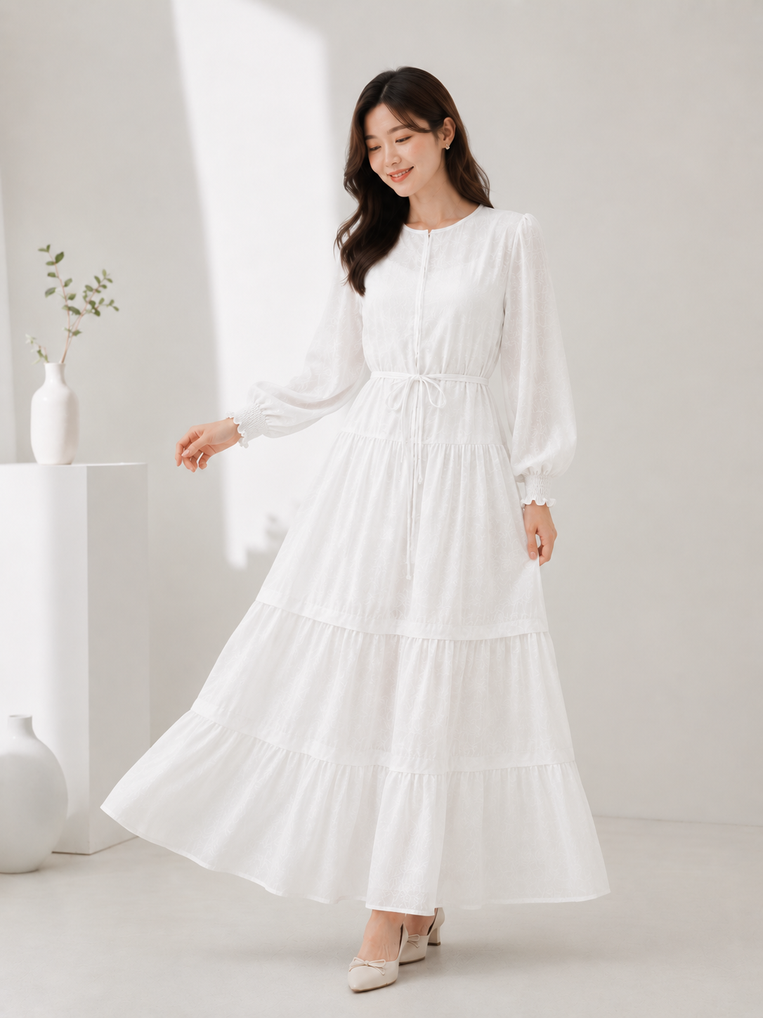 JACQUARD DANDELION FROCK - KOREAN WEAR