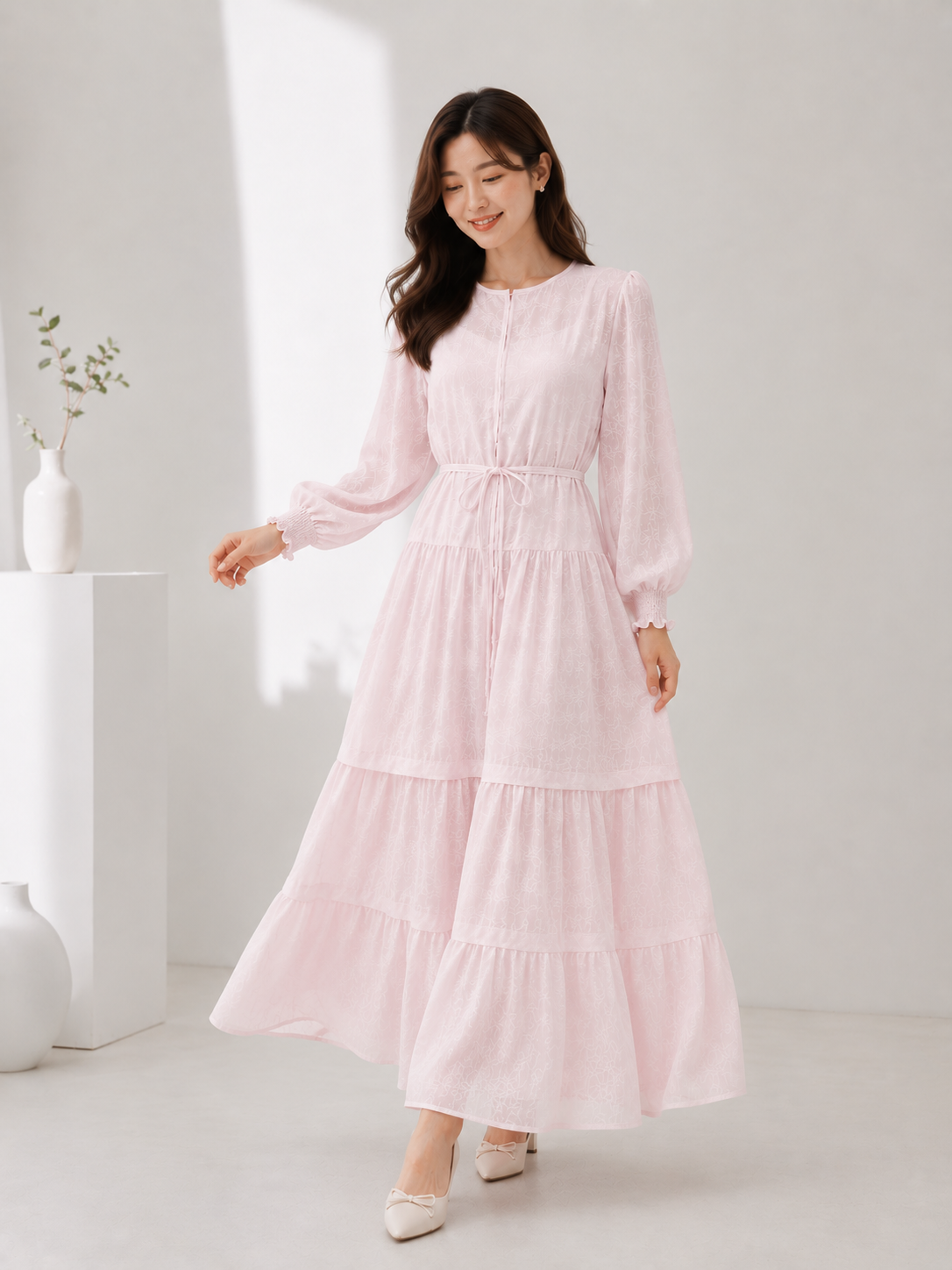 JACQUARD DANDELION FROCK - KOREAN WEAR