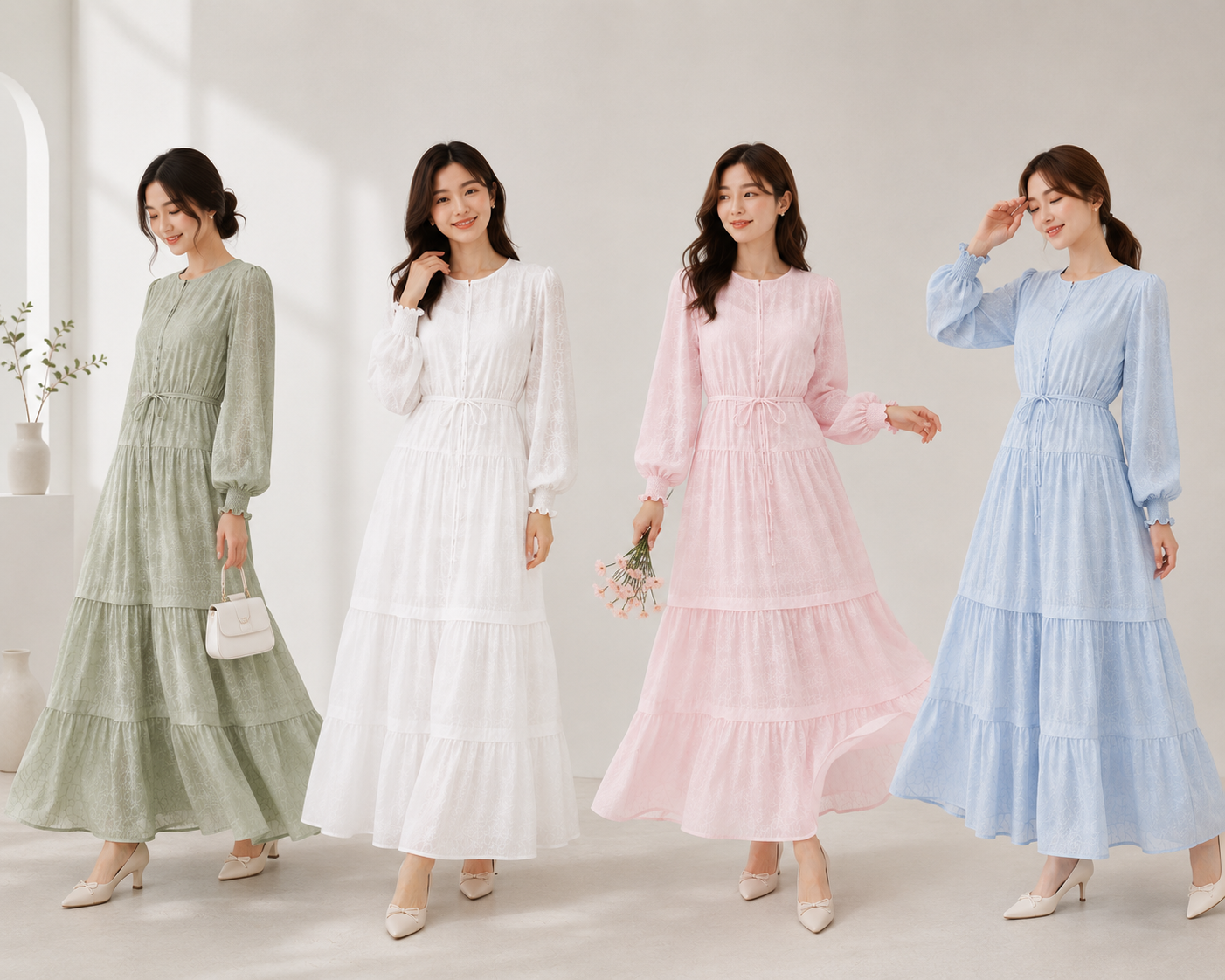 JACQUARD DANDELION FROCK - KOREAN WEAR