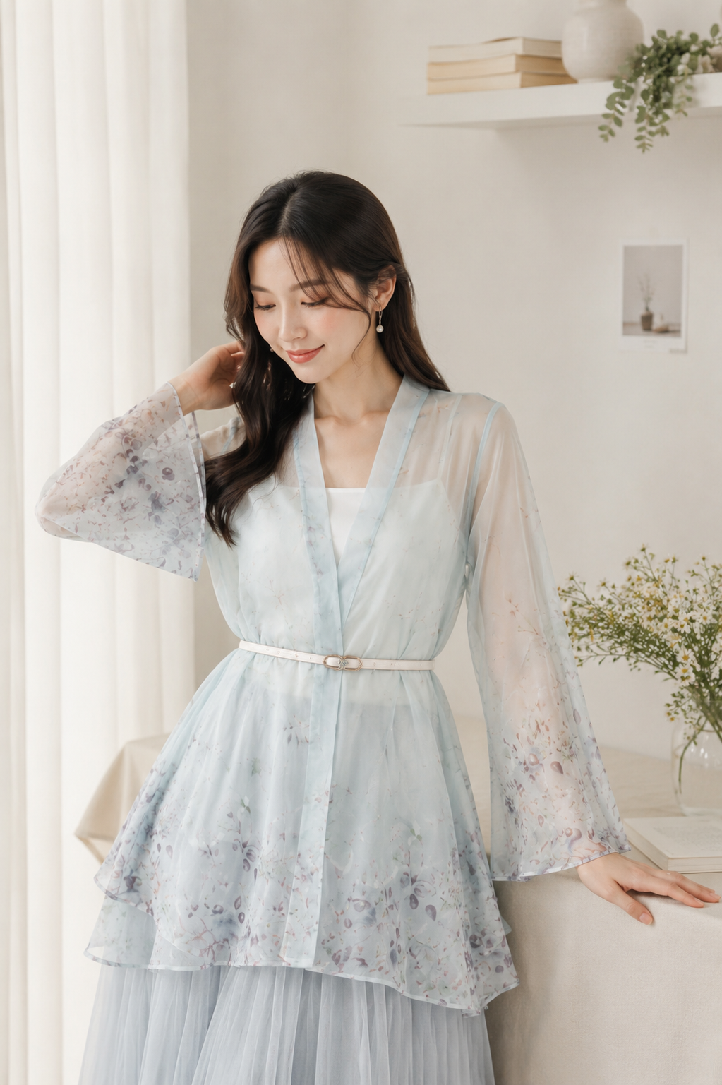 FLOWY OUTER FLORAL - KOREAN WEAR