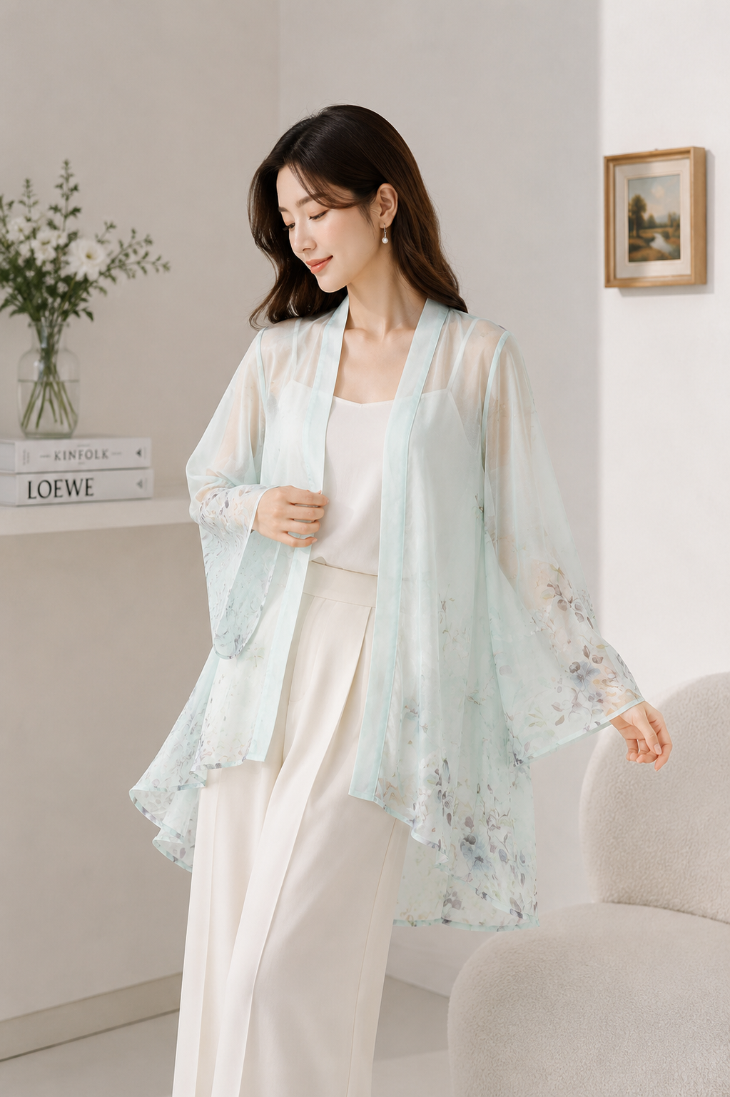 FLOWY OUTER FLORAL - KOREAN WEAR