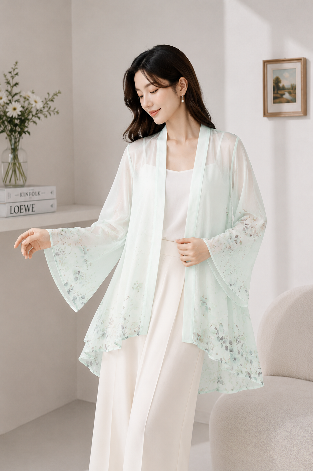 FLOWY OUTER FLORAL - KOREAN WEAR