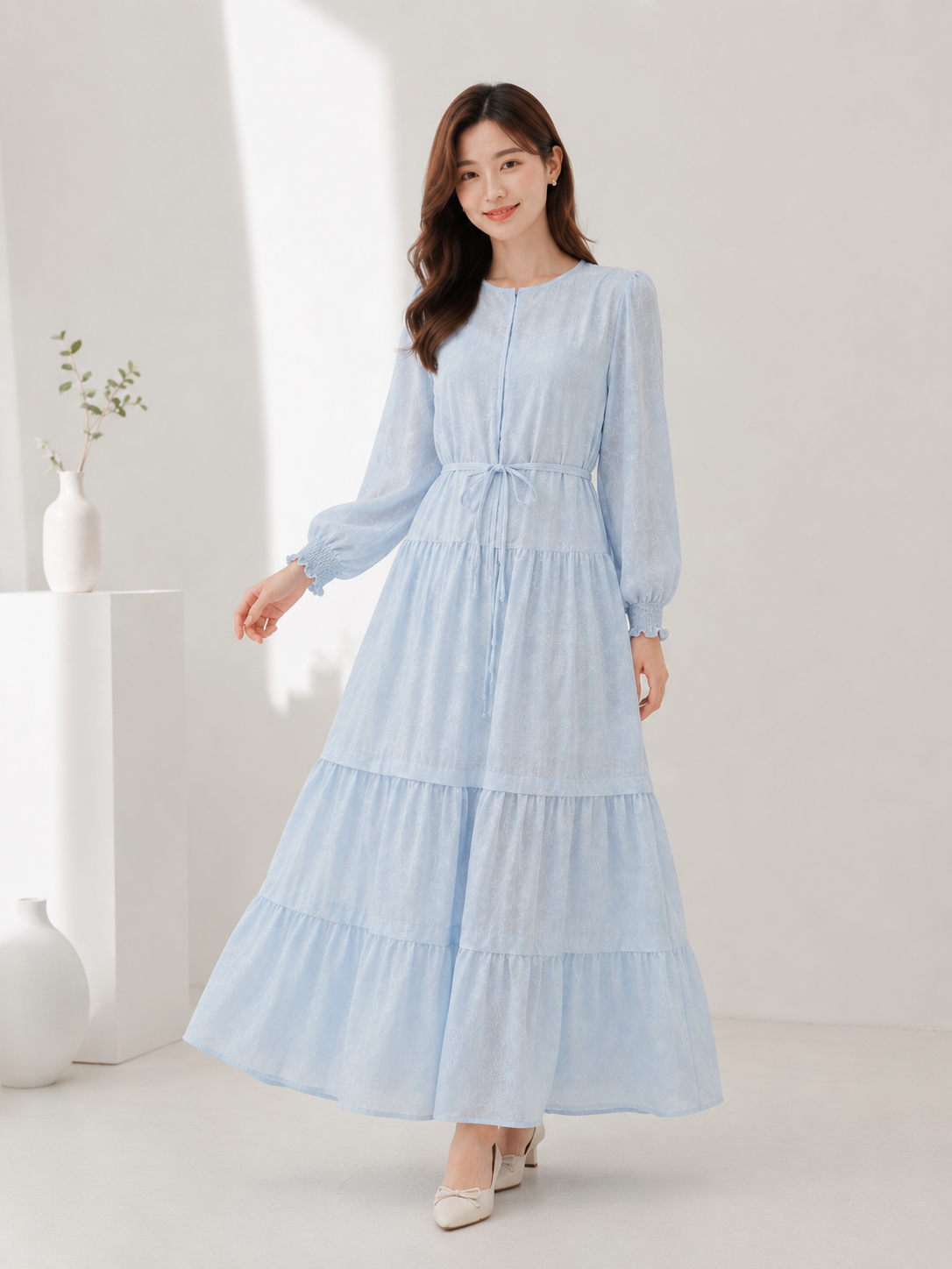 JACQUARD DANDELION FROCK - KOREAN WEAR