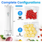 Wireless Handheld Vacuum Sealer with Visible Tank