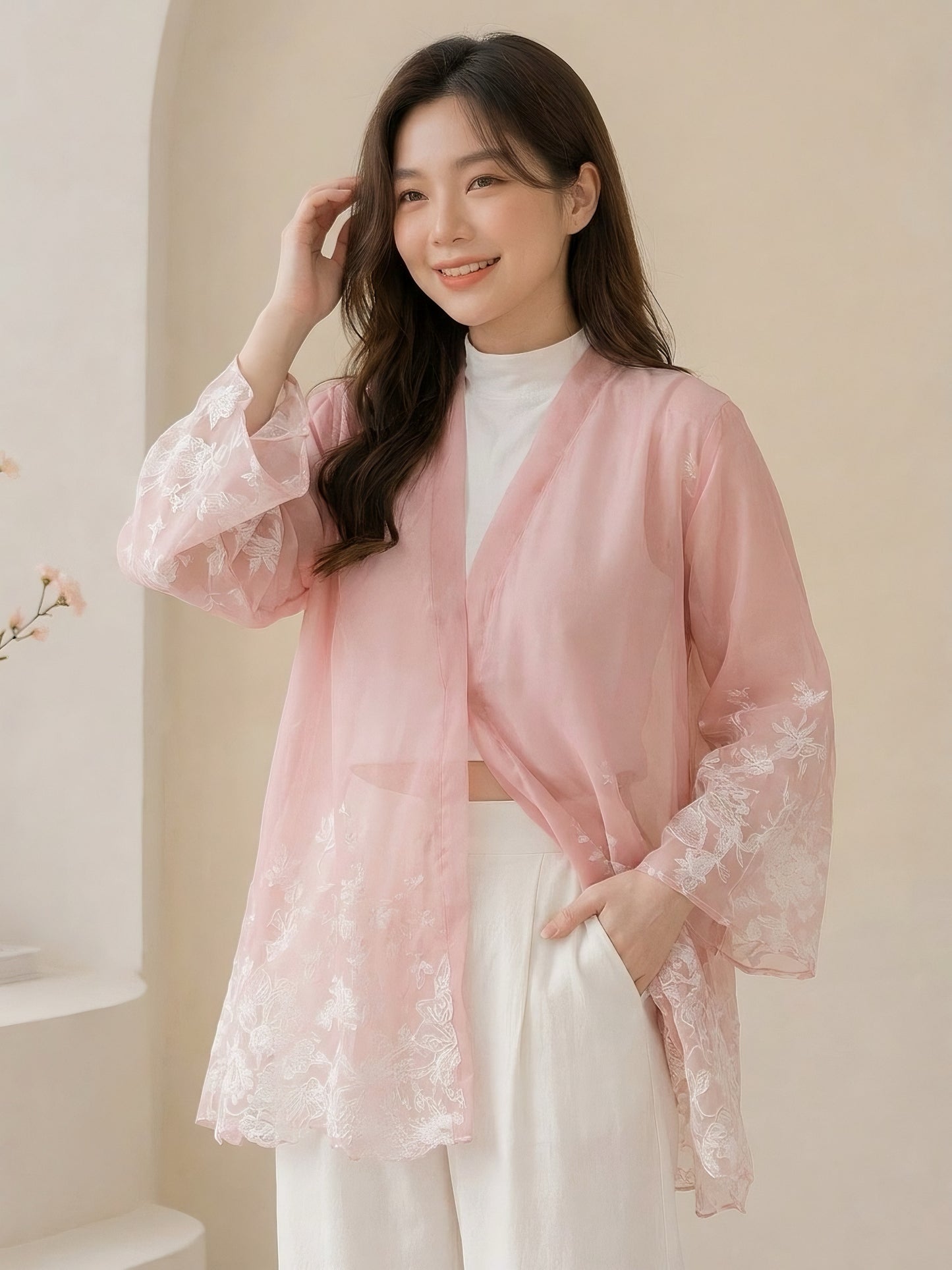 FLOWY OUTER FLORAL - KOREAN WEAR