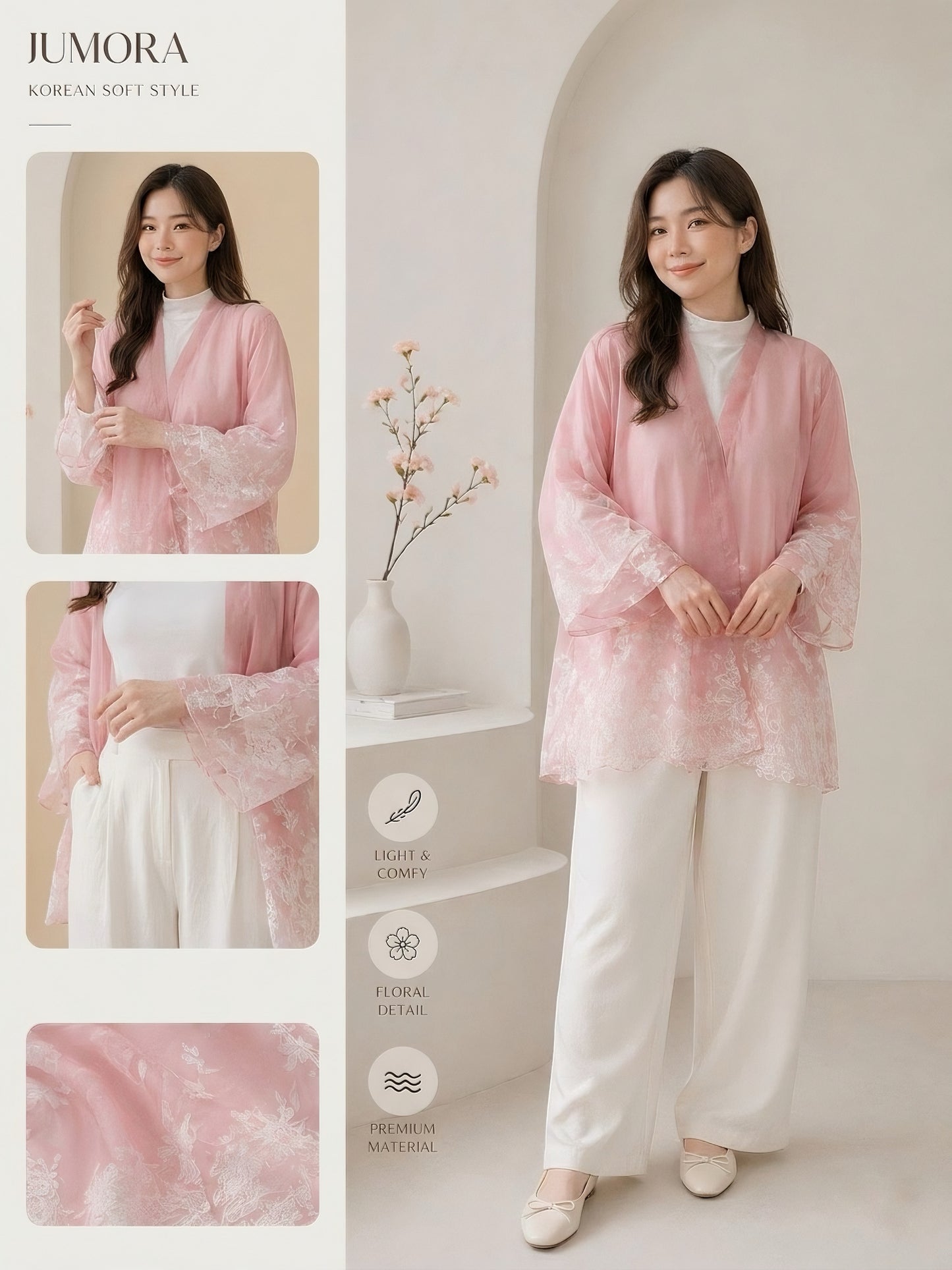 FLOWY OUTER FLORAL - KOREAN WEAR